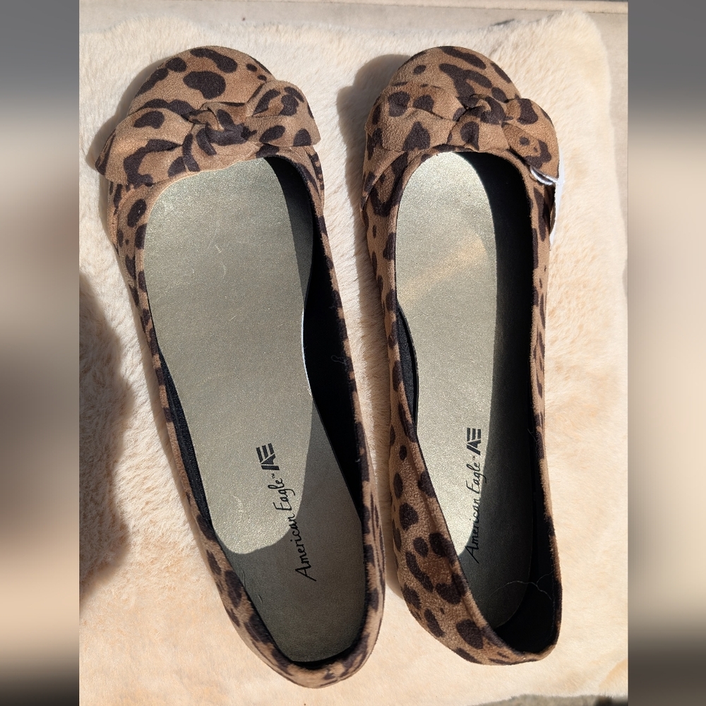 American Eagle Outfitters Brown Leopard Print Flats